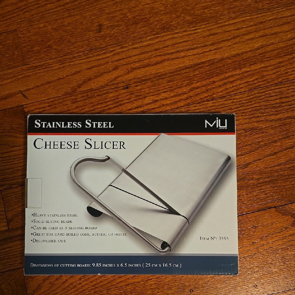 BRAND NEW MIU France Stainless Steel Cheese Slicer - Silver